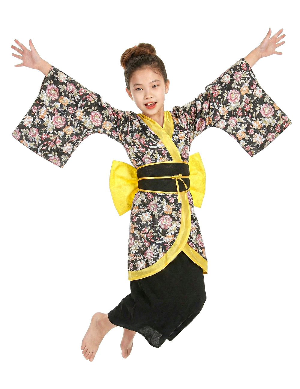 Vue d'ensemble en mouvement du déguisement Japonaise pour fille
