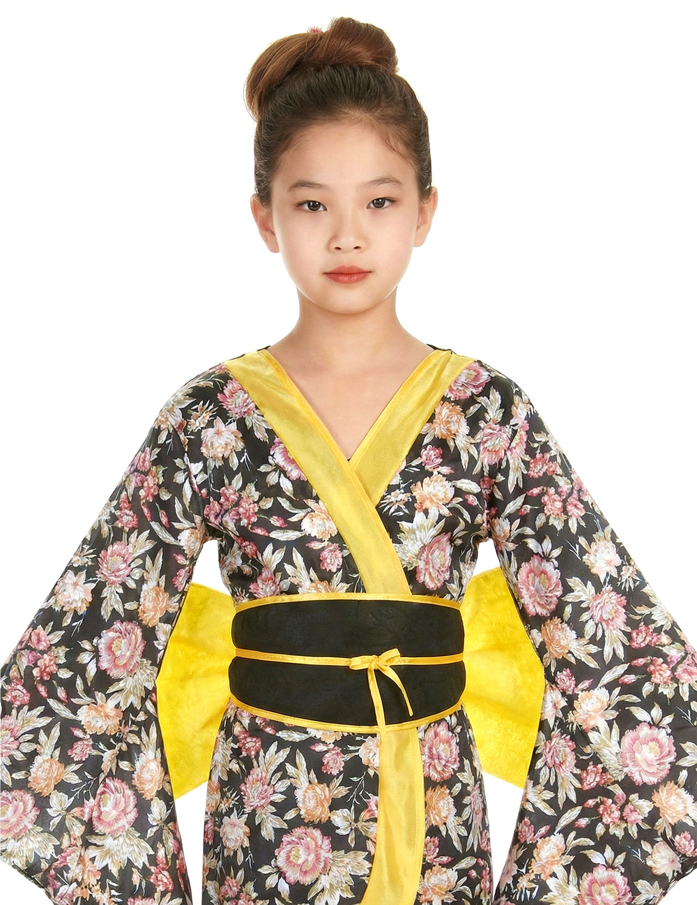 Vue rapprochée du haut du déguisement Japonaise pour fille