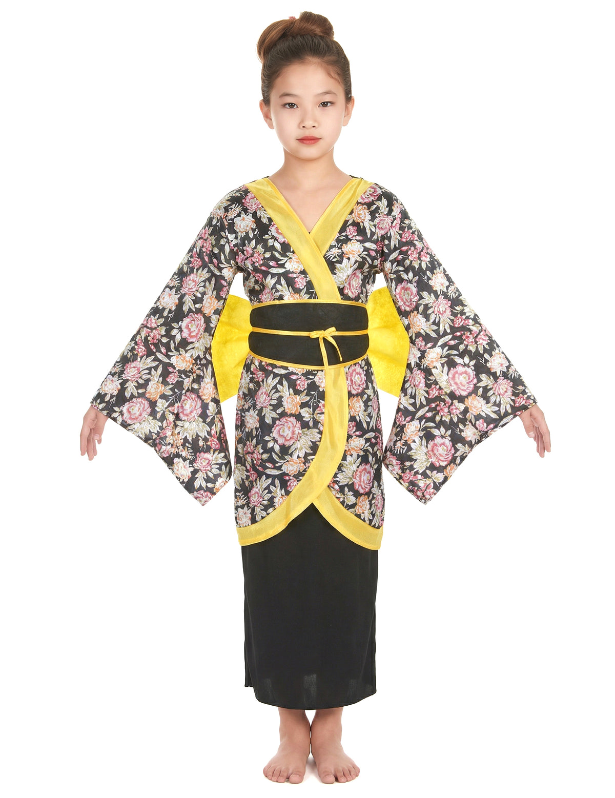 Vue de face du déguisement Japonaise pour fille