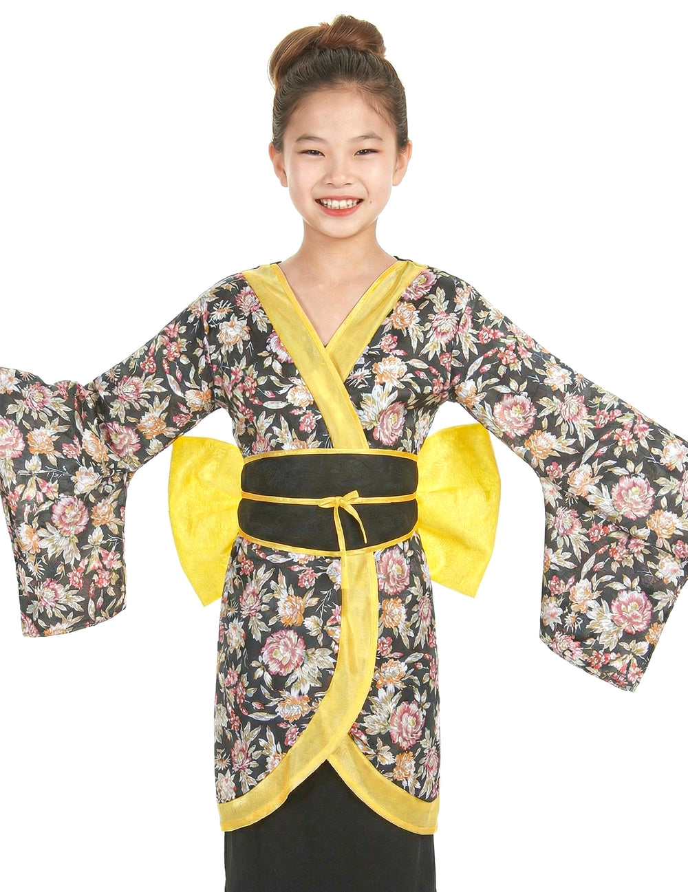 Gros plan sur le buste du déguisement Japonaise pour fille