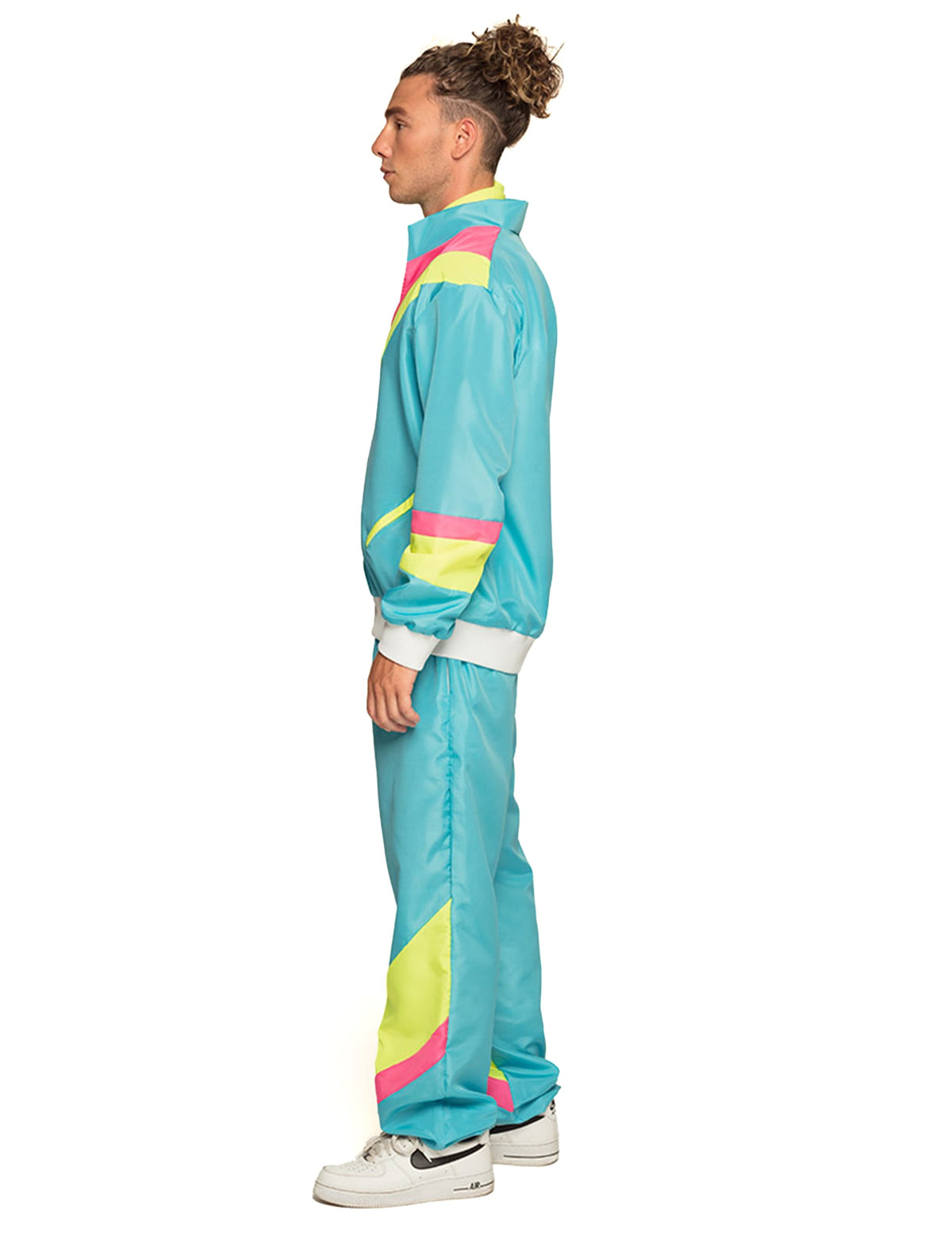 Pánsky neónový modrý retro jogging kostým