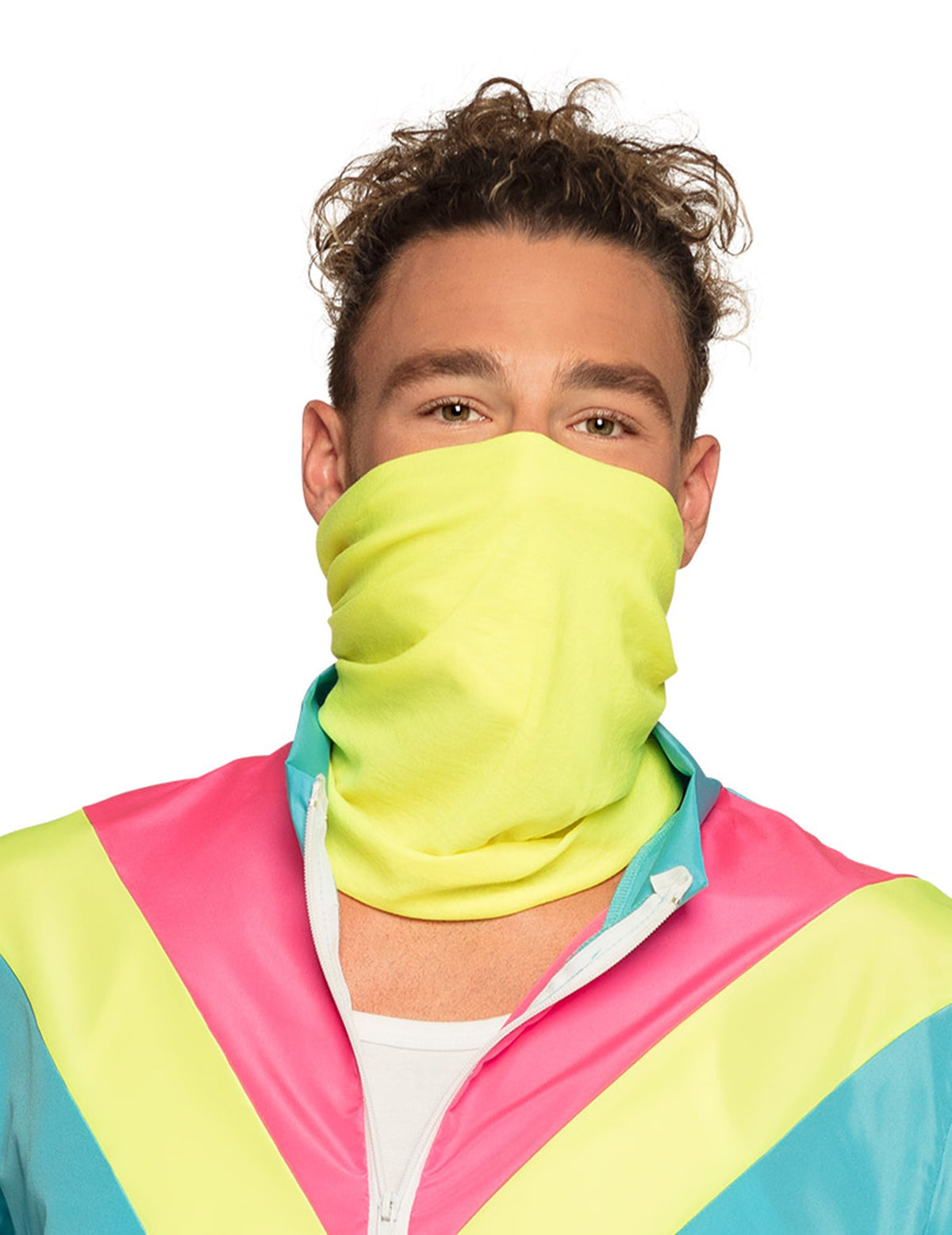 Pánsky neónový modrý retro jogging kostým