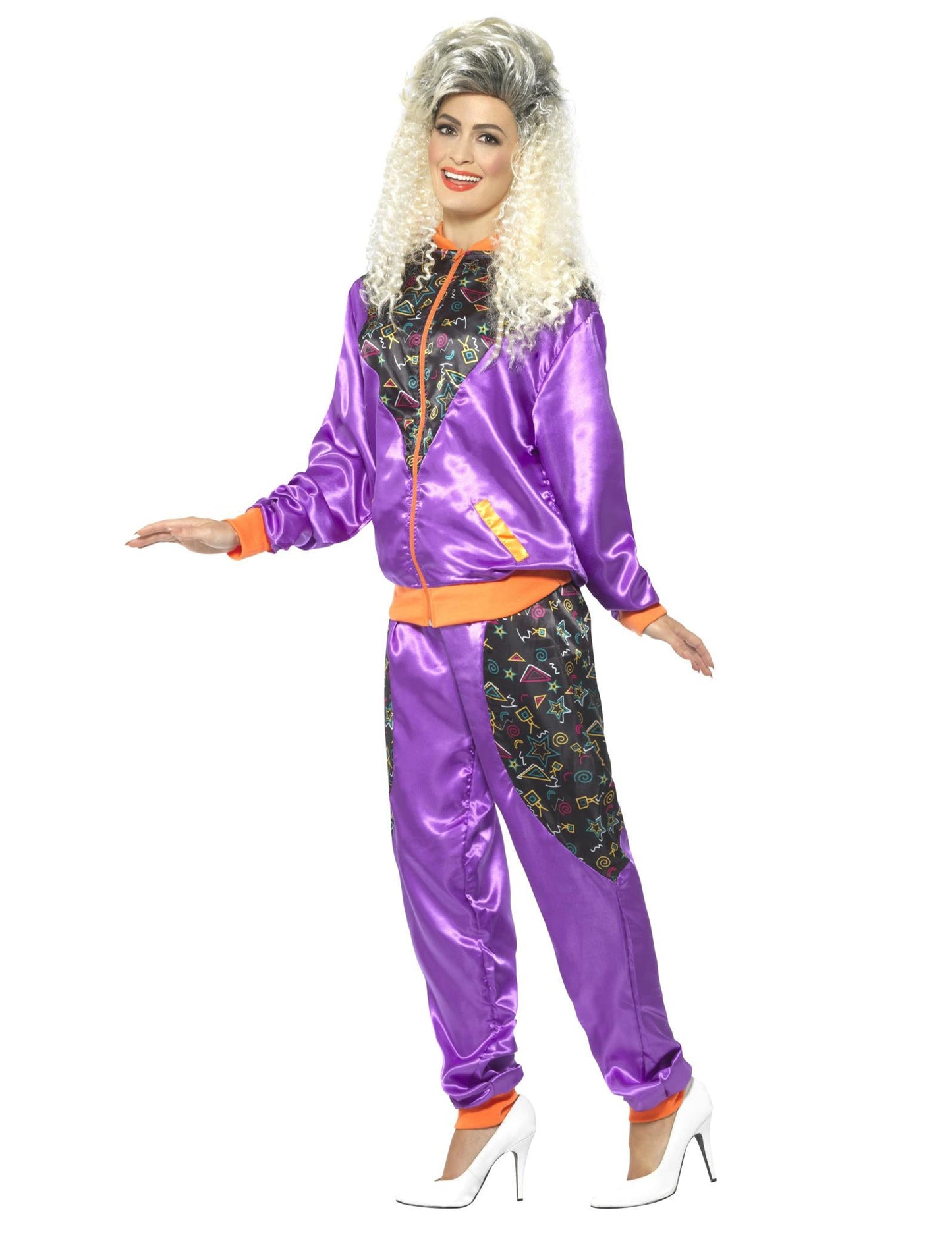 Retro fialové dámske joggingové maskovanie