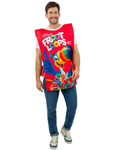 Dospelý kostým Kellogg's Froot Loops krabica od cereálií