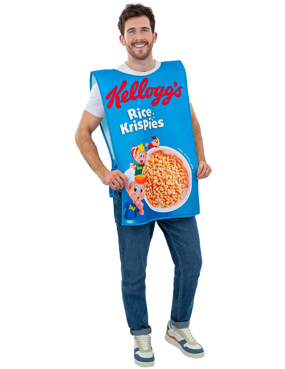 Dospelý kostým Kellogg's Rice Krispies krabica od cereálií