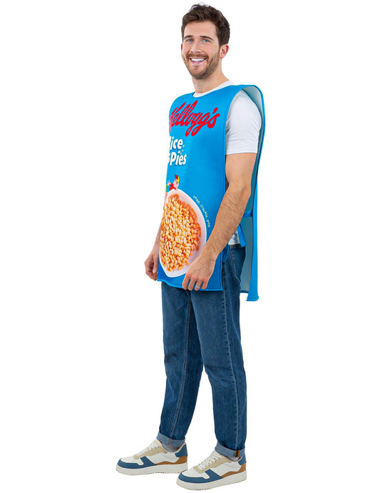 Dospelý kostým Kellogg's Rice Krispies krabica od cereálií
