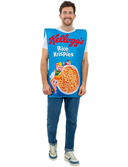 Dospelý kostým Kellogg's Rice Krispies krabica od cereálií