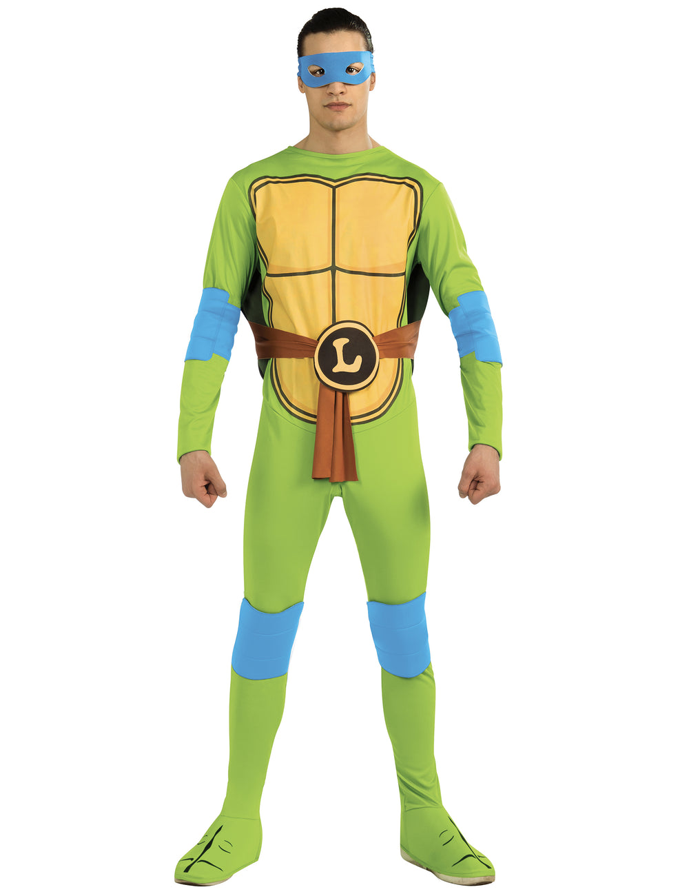 Déguisement Leonardo Tortues Ninja classique pour adulte vert avec masque bleu