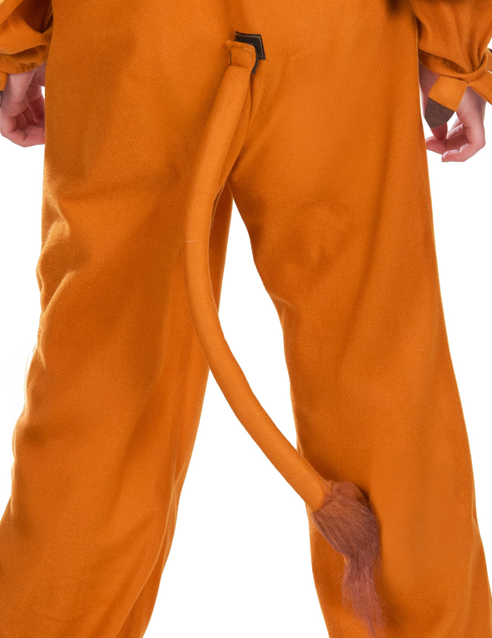 Détail de la queue du déguisement de lion effet polaire pour enfant