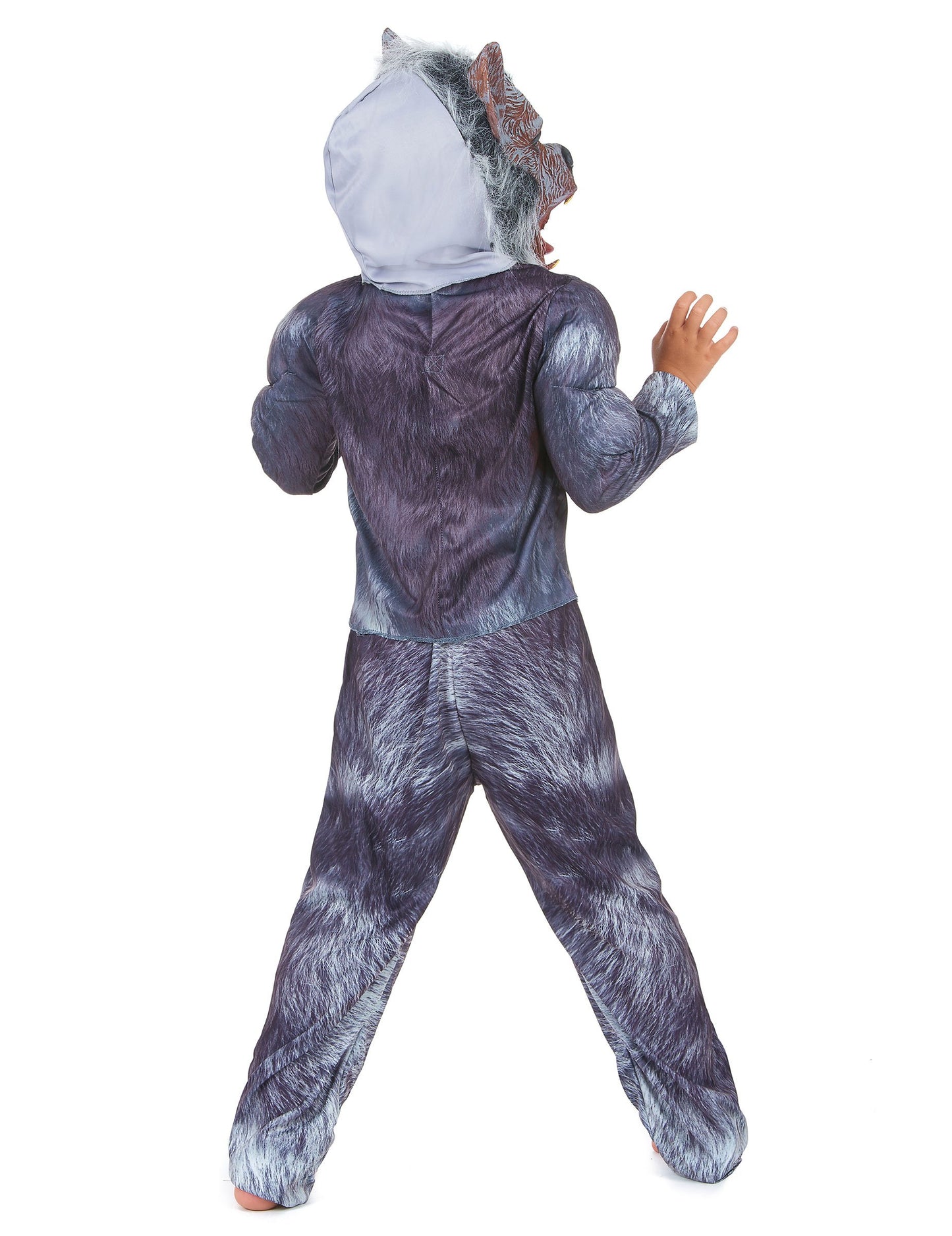 Vue de dos du déguisement de loup garou pour enfant