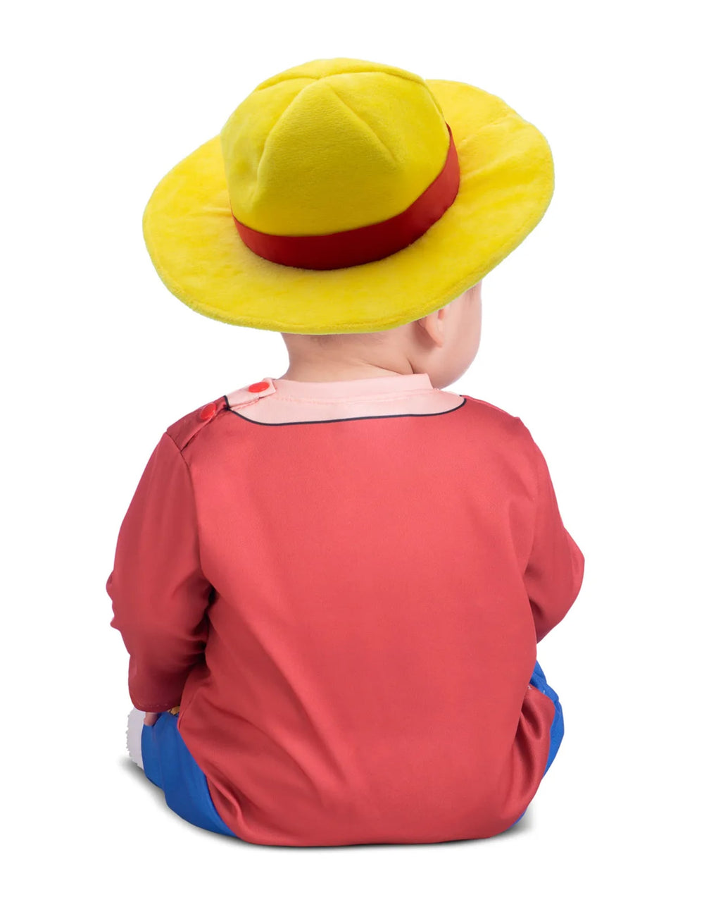 Vue de dos du déguisement Luffy One Piece™ pour bébé