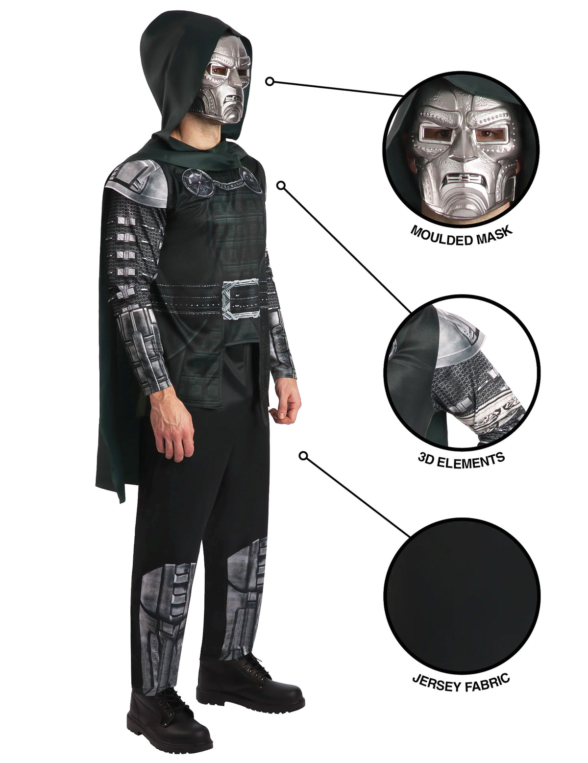 Luxusný kostým Doctor Doom Avengers Doomsday™ pre dospelých