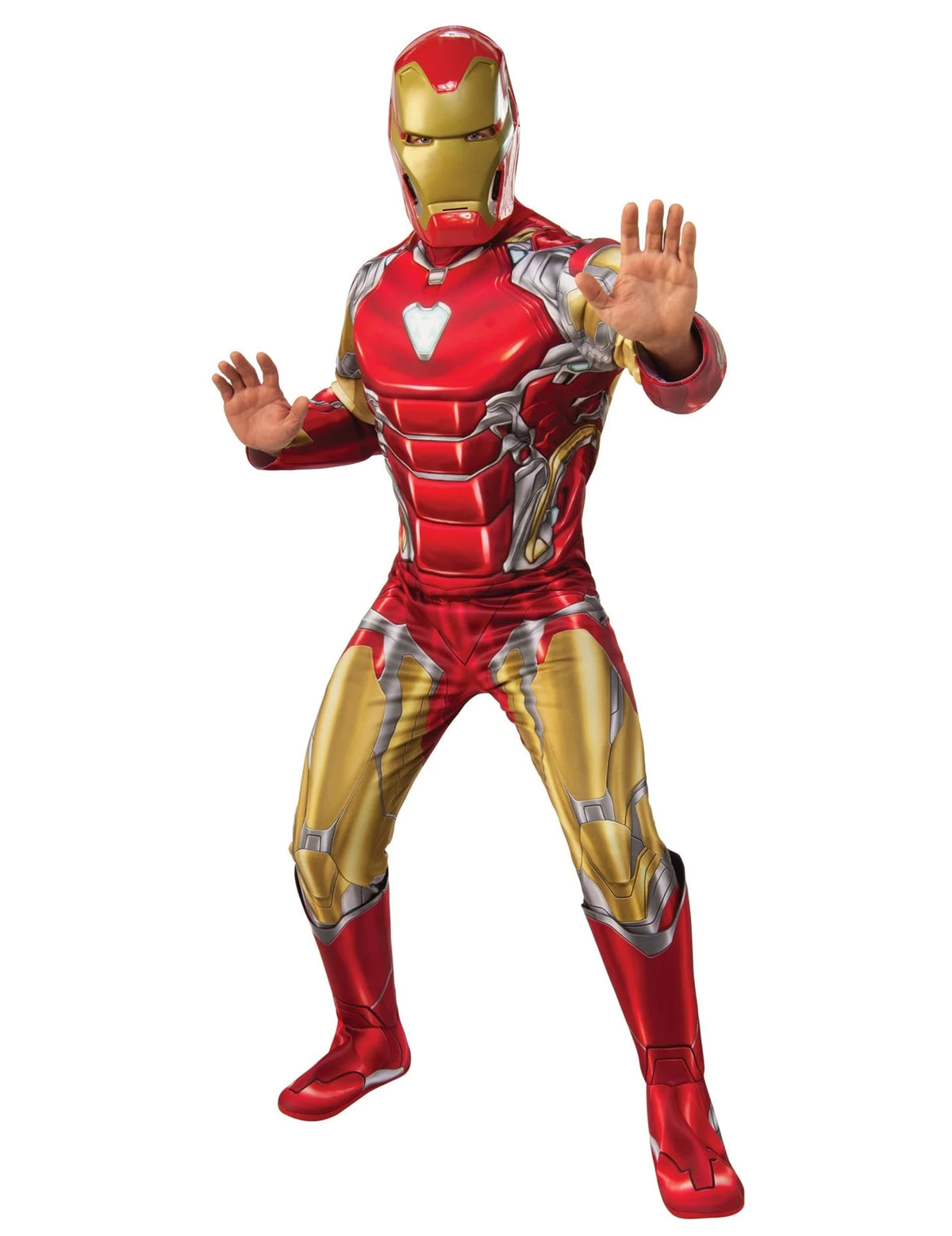 Déguisement Luxe Iron Man pour adulte rouge et doré avec masque