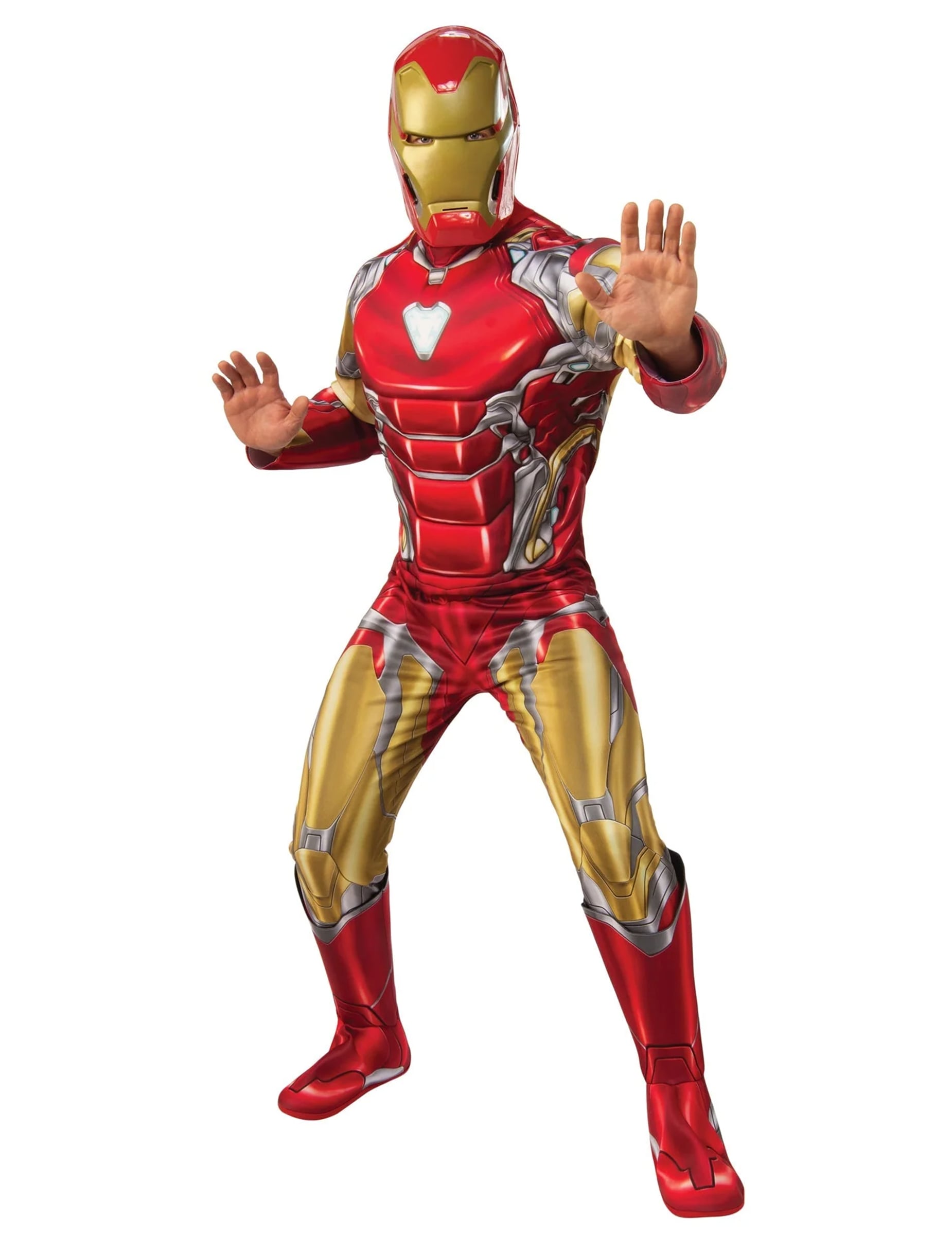 Déguisement Luxe Iron Man pour adulte rouge et doré avec masque