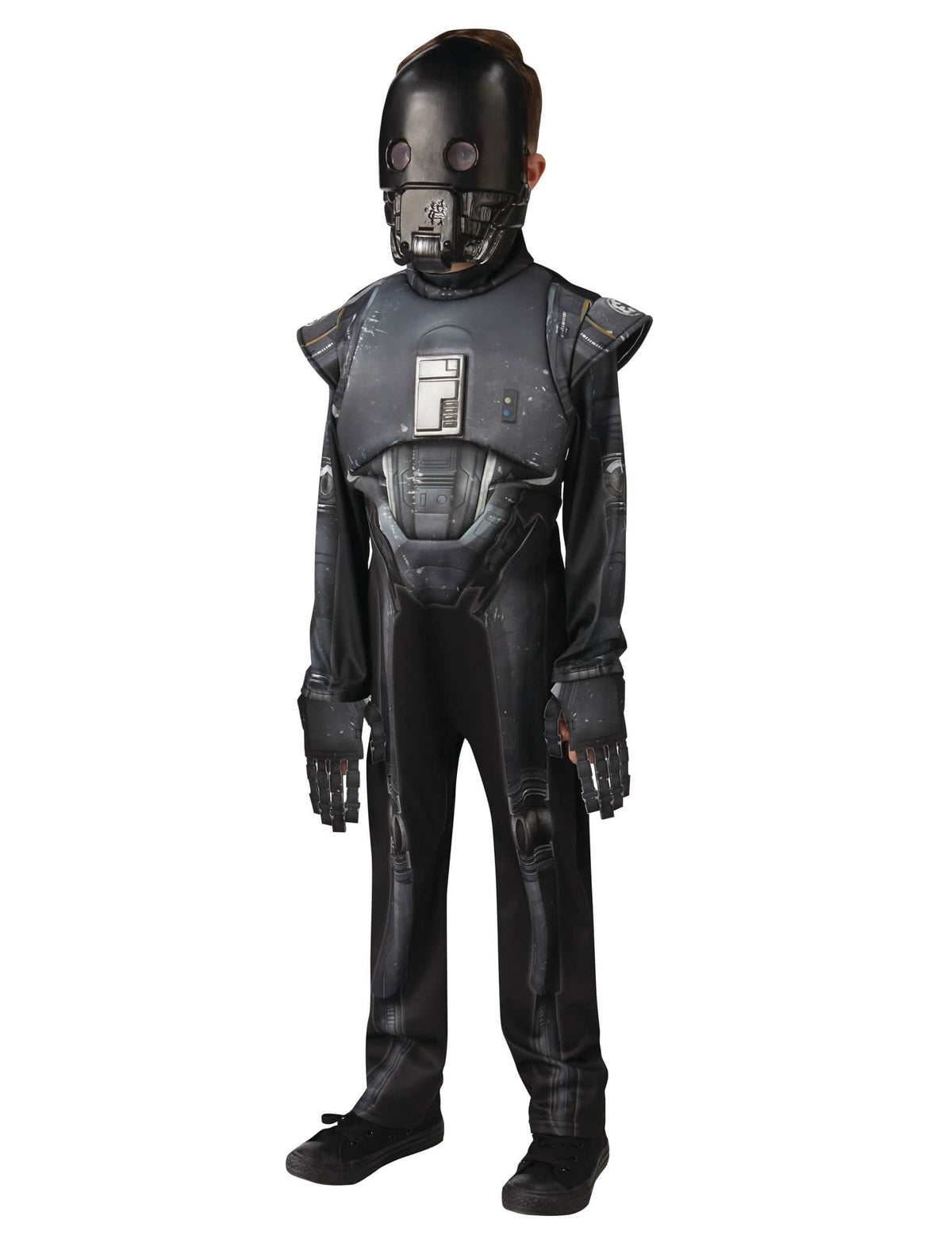 luxusný kostým K-2SO Star Wars Rogue One pre tínedžera čierna a sivá s maskou