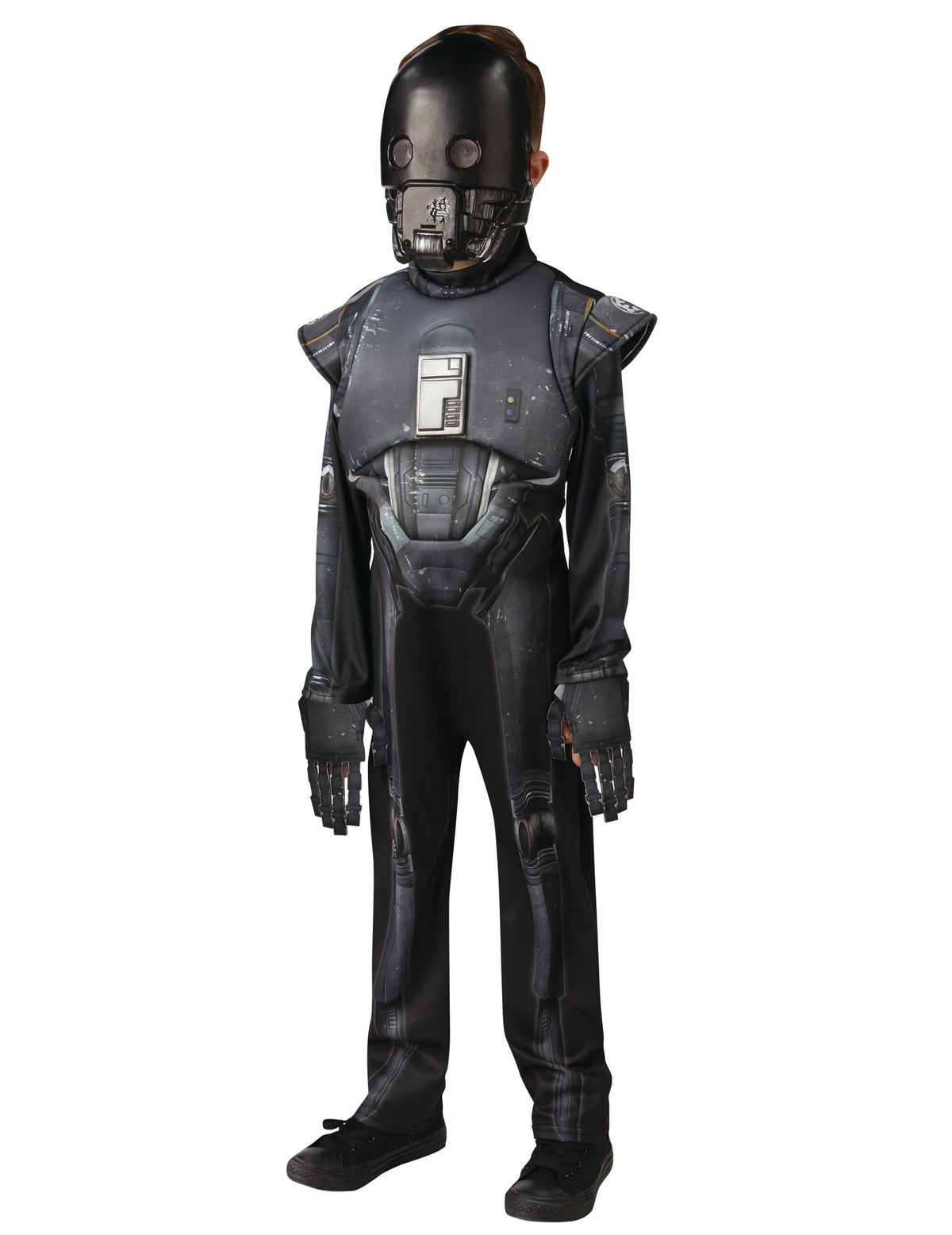 Déguisement Luxe K-2SO Star Wars Rogue One pour enfant noir et gris avec masque