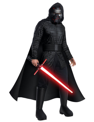 Luxusný kostým Kylo Ren Star Wars IX pre dospelých, čierny, s maskou a plášťom