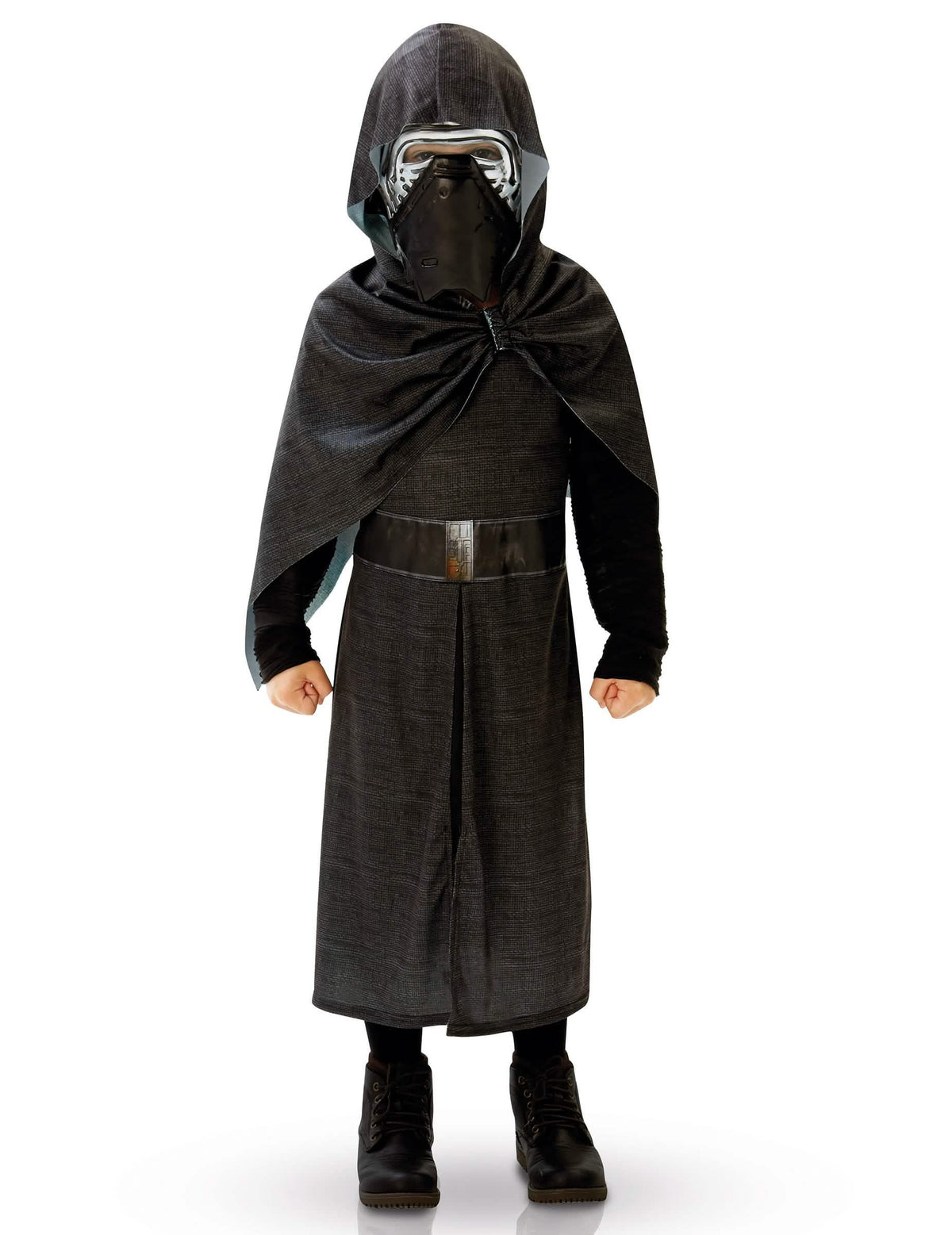 Luxusný kostým Kylo Ren Star Wars VII pre dieťa čierna s maskou a kapucňou na plášť