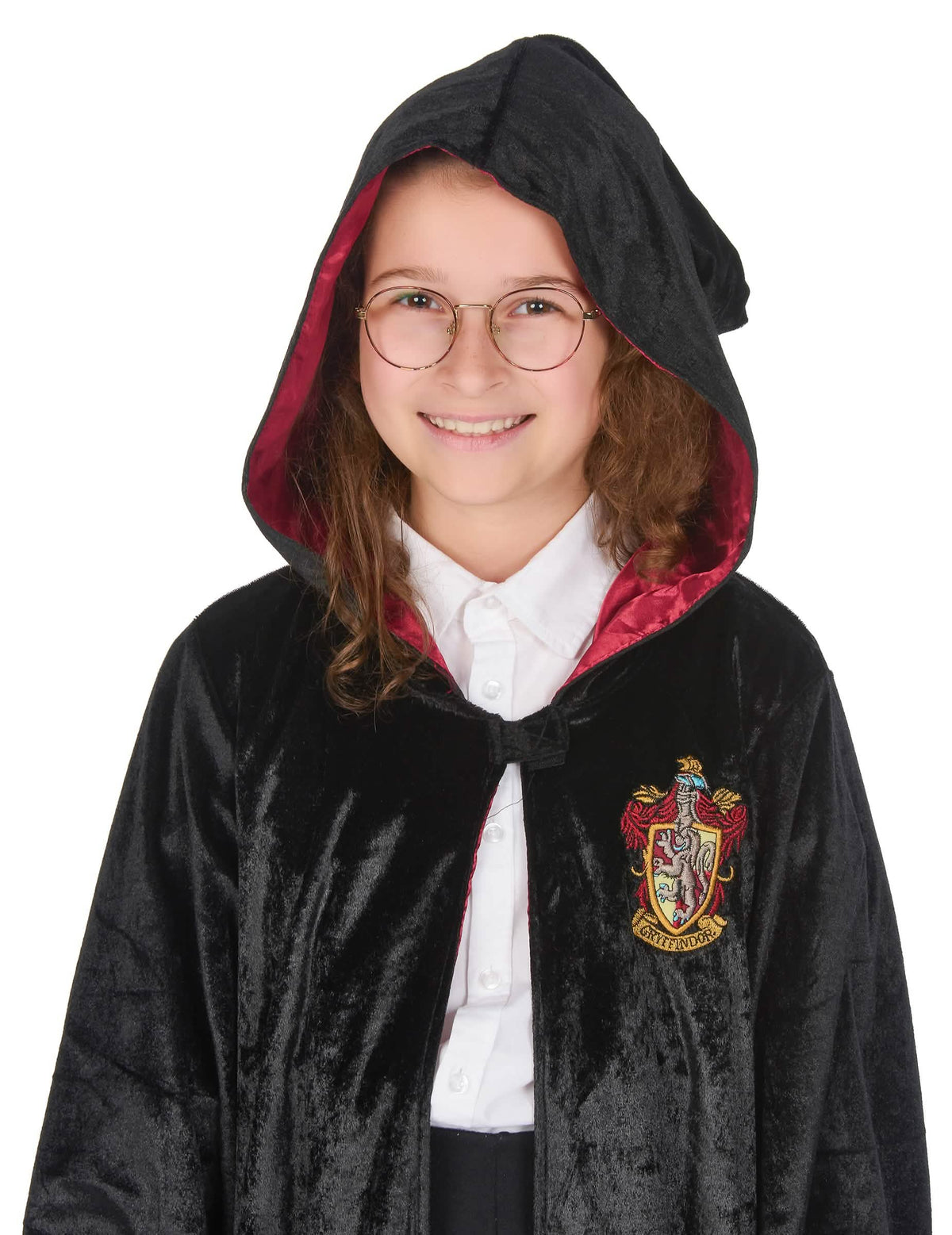 Detail na kapucňu luxusného kostýmu šiat Harry Potter
