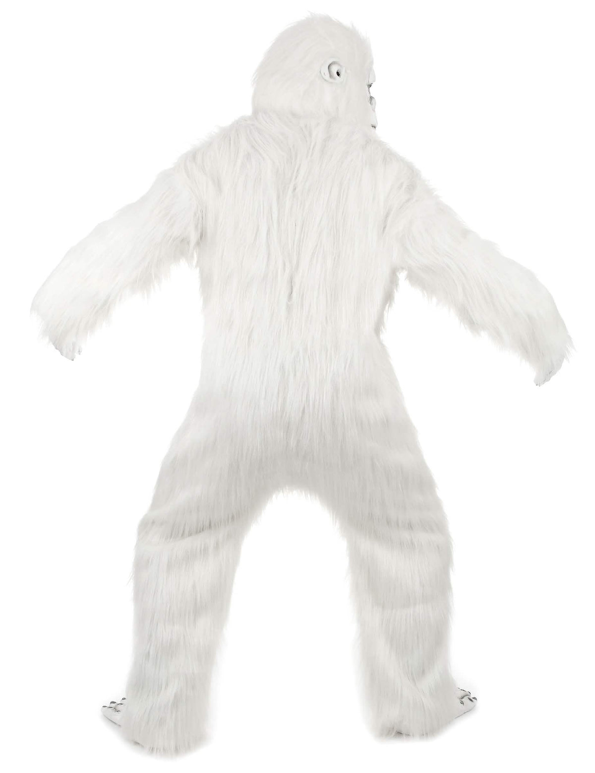 Pohľad zozadu na luxusný kostým Yeti