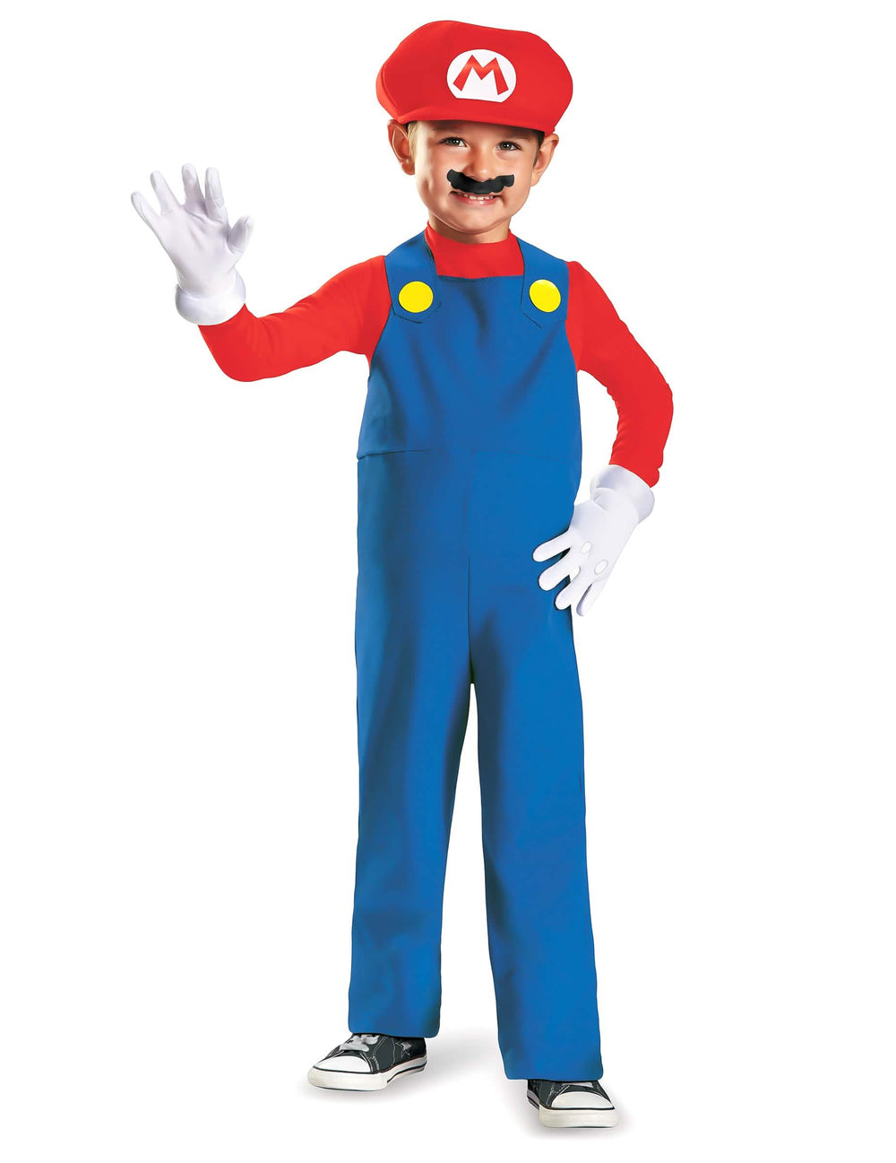 Kostým Mario™ pre dieťa červená a modrá s šiltovkou a fúzmi