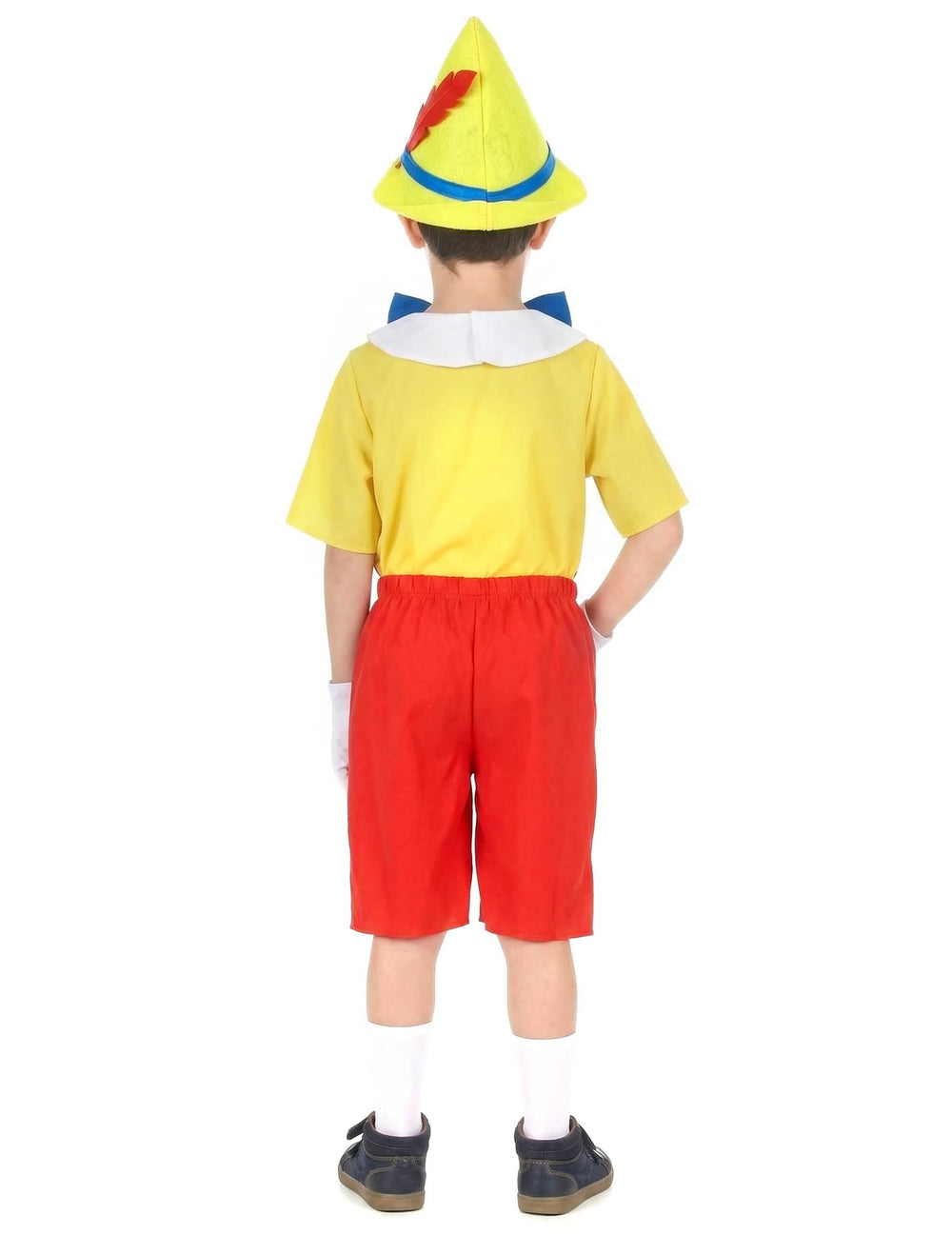 Zadný pohľad na kostým malej klamárskej bábky pre chlapec