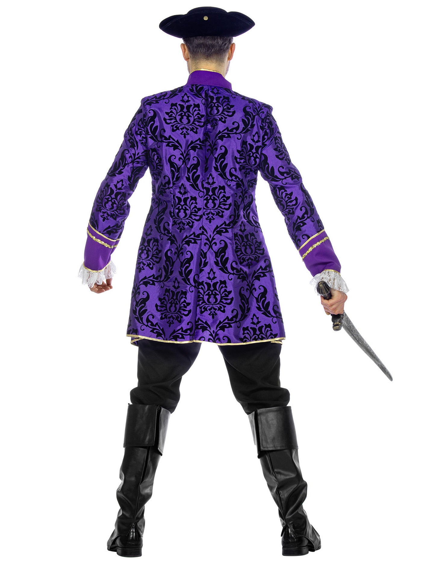 Luxusný fialový barokový kostým markíza pre mužov