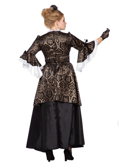 Déguisement marquise noir et doré femme