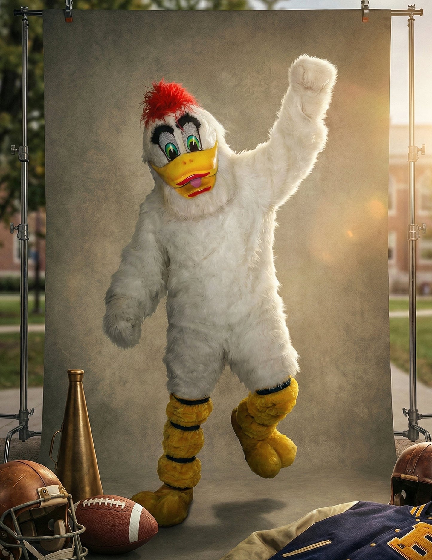 Kostým maskota bielej kačky pre dospelých