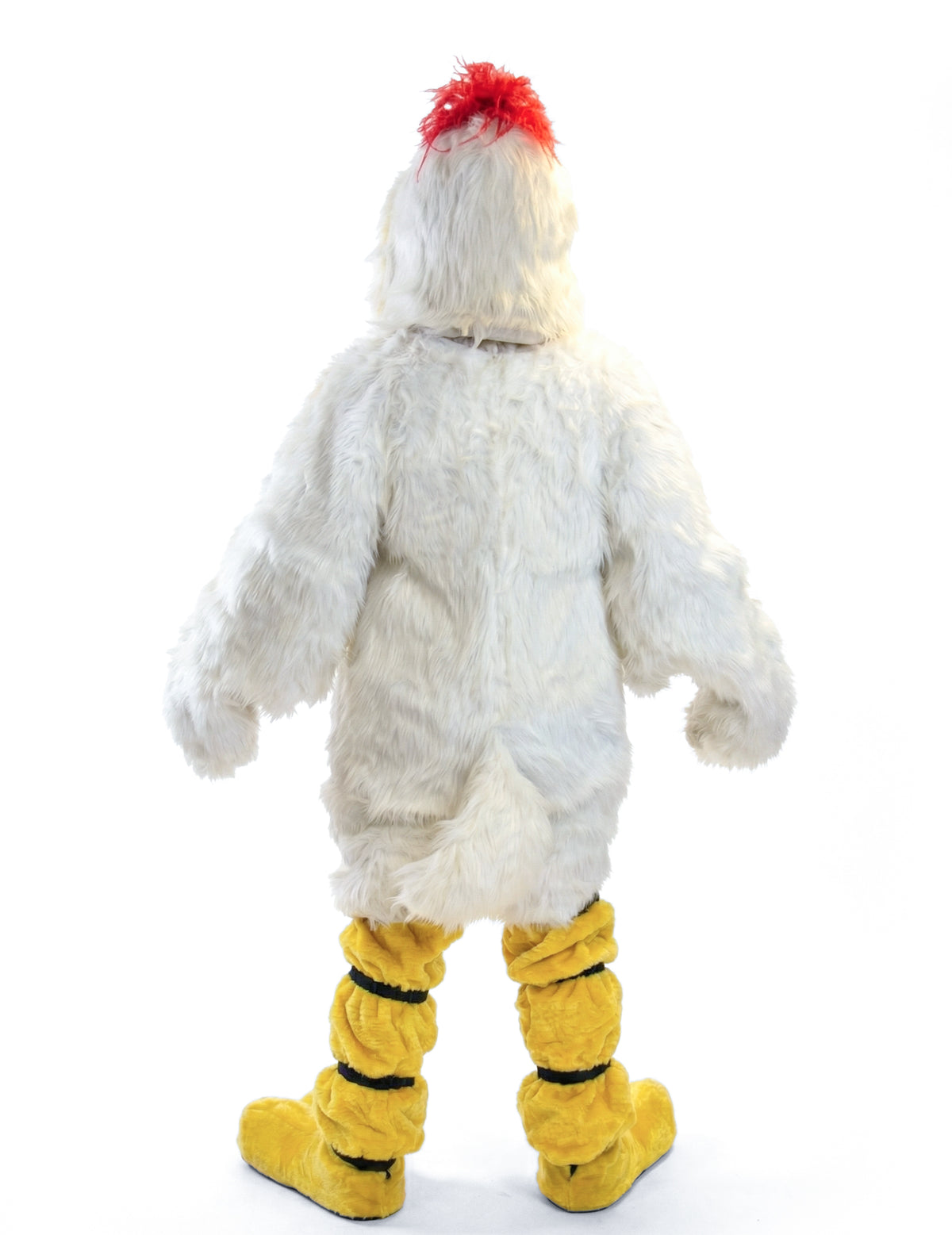 Vue de dos du déguisement mascotte de canard pour adulte