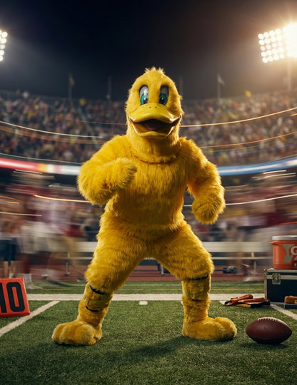 Kostým maskota žltej kačky pre dospelých