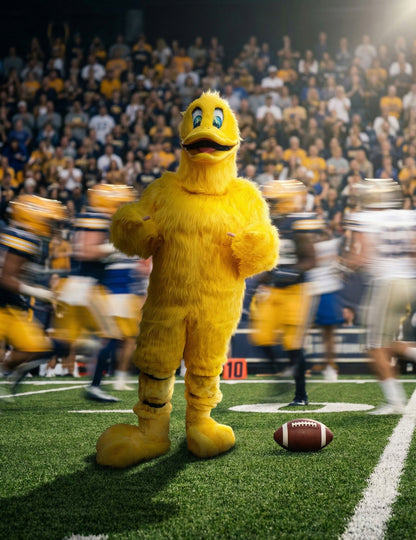 Kostým maskota žltej kačky pre dospelých