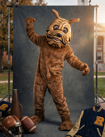 Kostým maskota hnedého psa pre dospelých