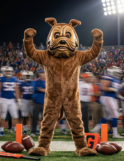 Kostým maskota hnedého psa pre dospelých