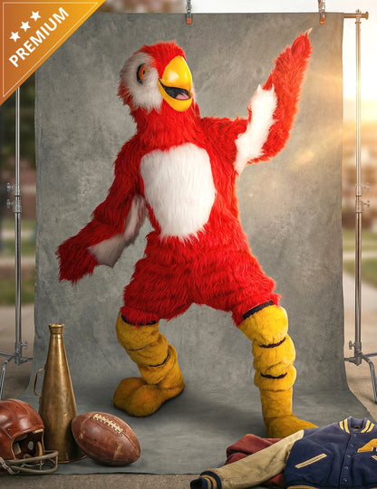 Kostým maskota červeného papagája pre dospelých