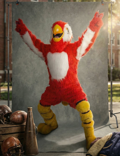 Kostým maskota červeného papagája pre dospelých