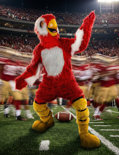 Kostým maskota červeného papagája pre dospelých