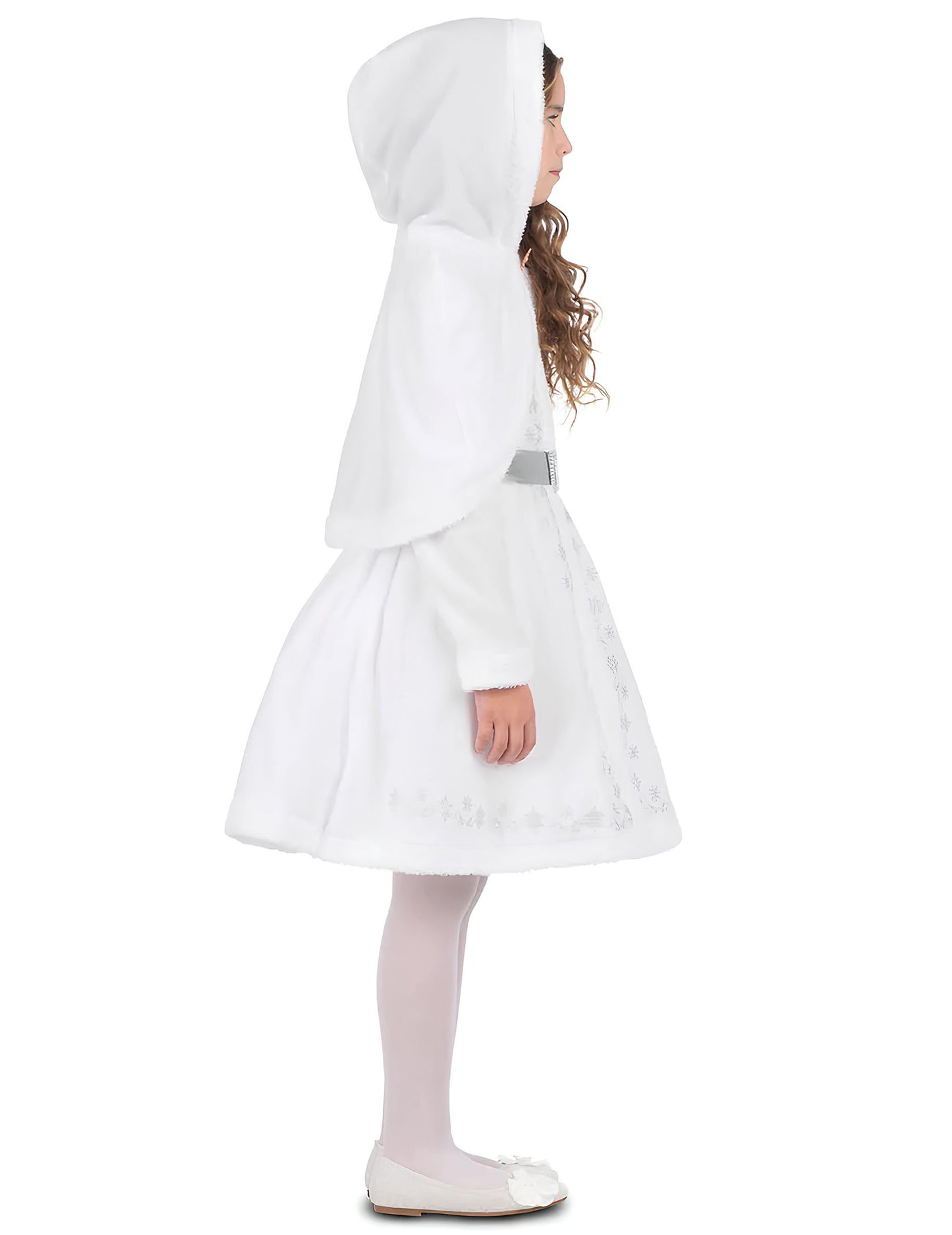 Biely kostým Santa Clausa pre dievčatá