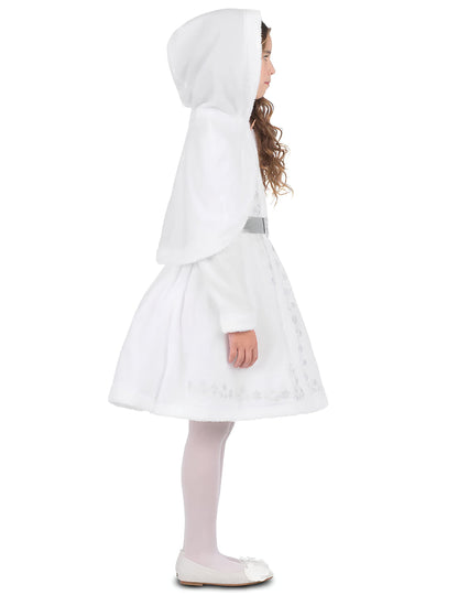 Biely kostým Santa Clausa pre dievčatá