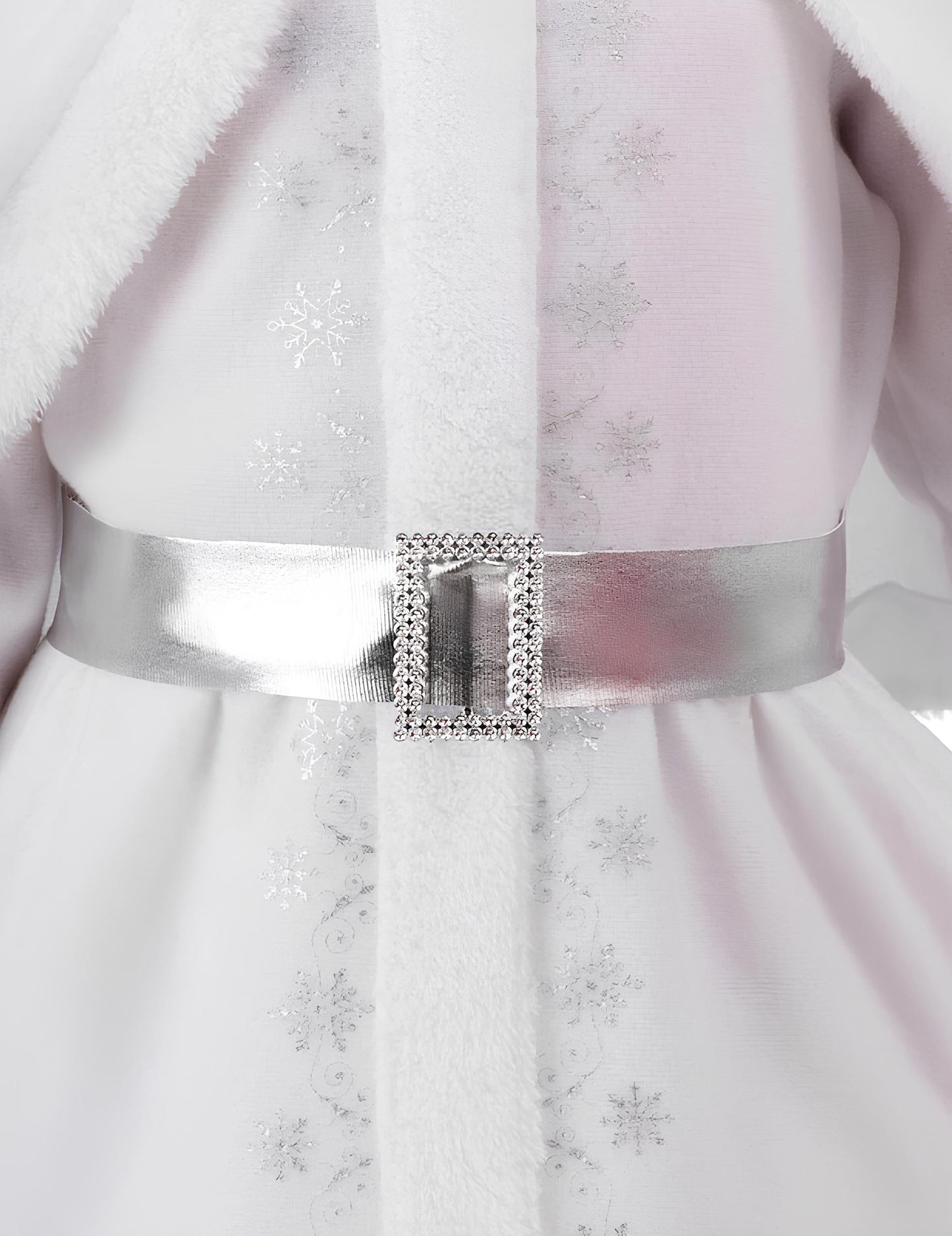 Biely kostým Santa Clausa pre dievčatá