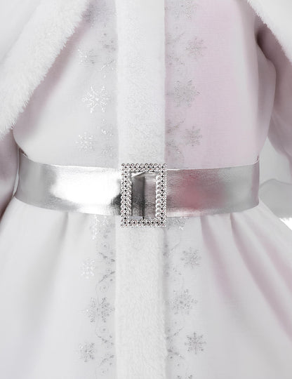 Biely kostým Santa Clausa pre dievčatá