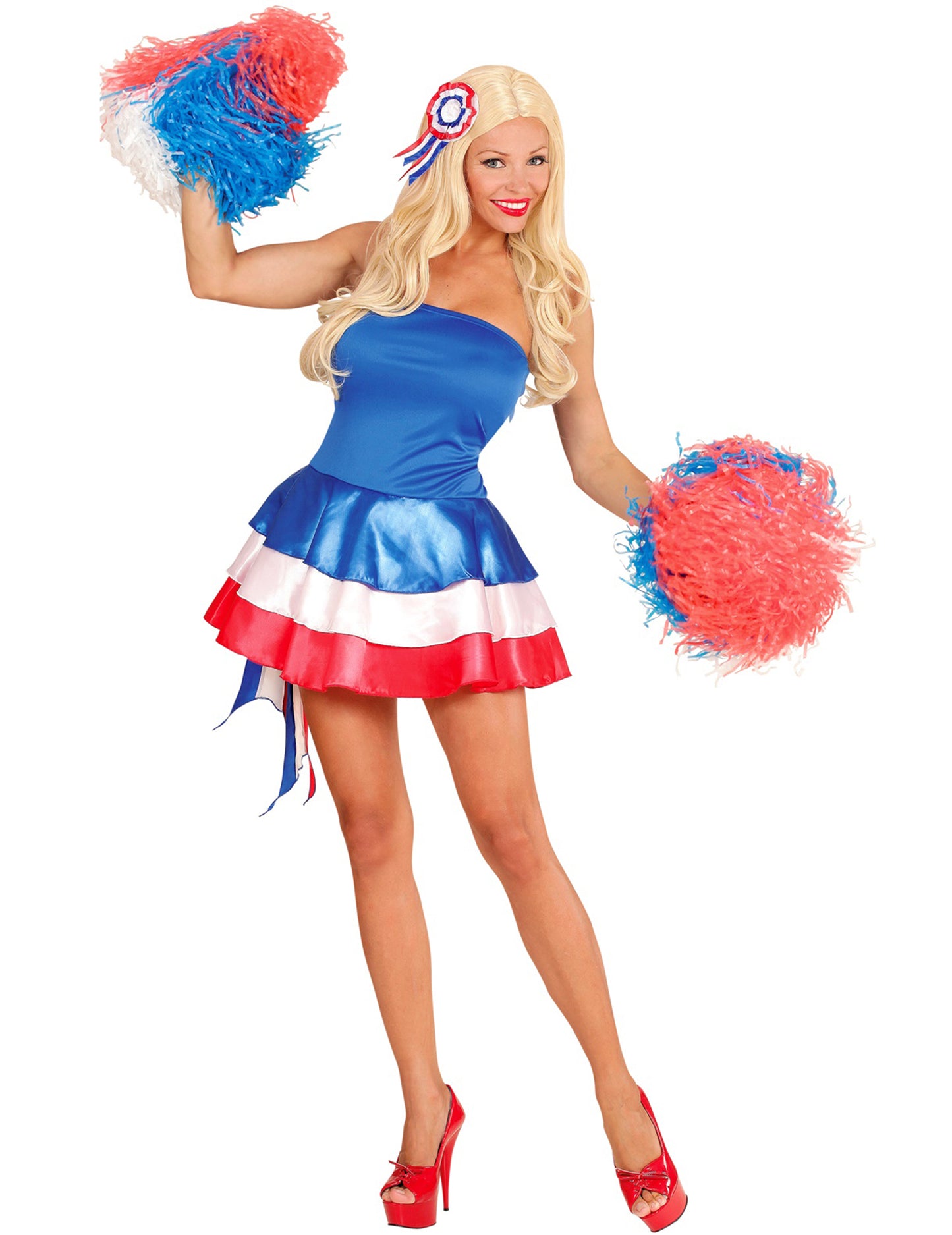 Kostým fanúšičky Francúzska v trikolóre pre ženy 