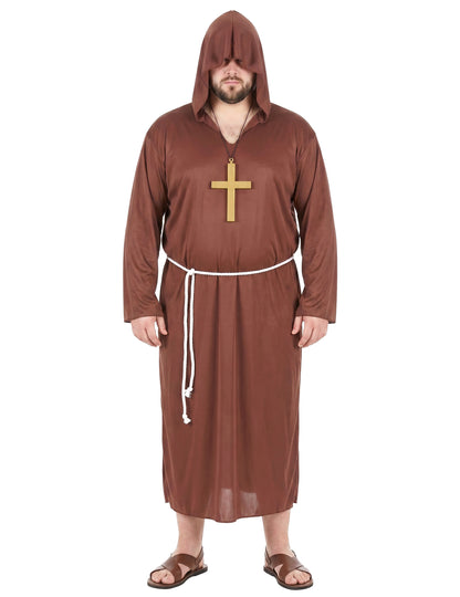 Déguisement moine marron clair grande taille homme