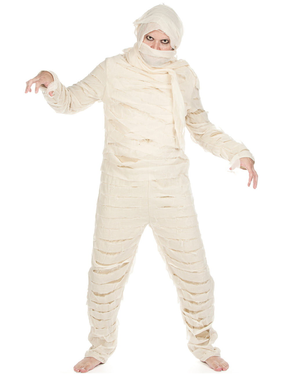 Déguisement de momie pour adulte blanche avec bandages