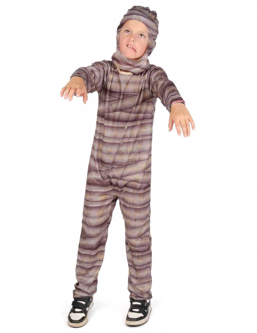 Déguisement de momie Egyptienne pour enfant beige et gris