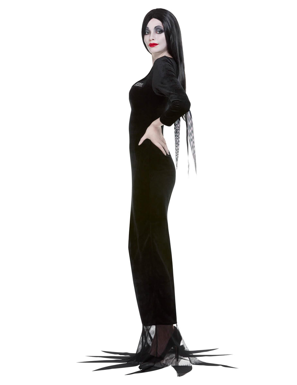 Bočný pohľad na kostým Morticia Addams Family™