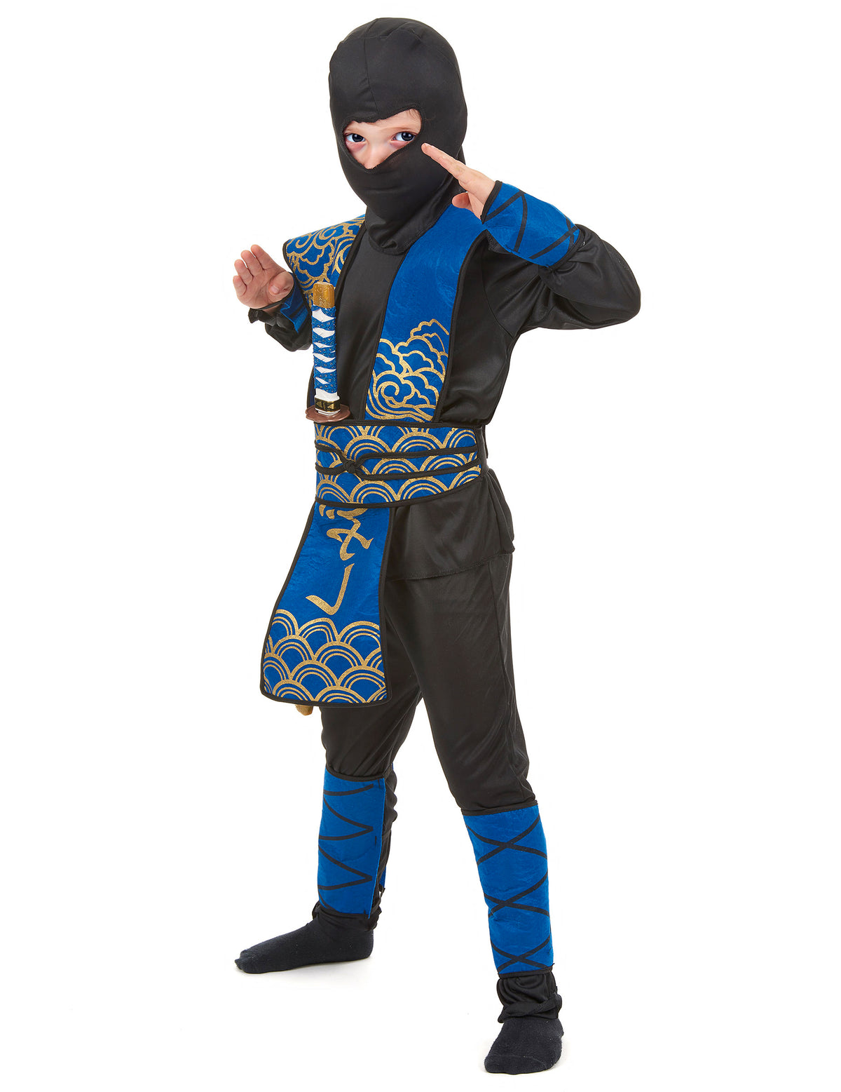 Vue de profil du déguisement ninja pour garçon