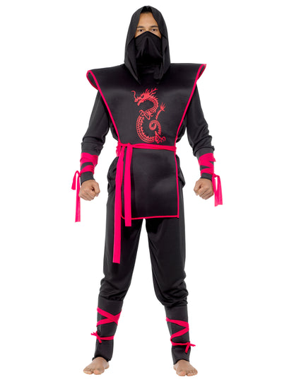 Čierna a červená ninja zamaskovanie