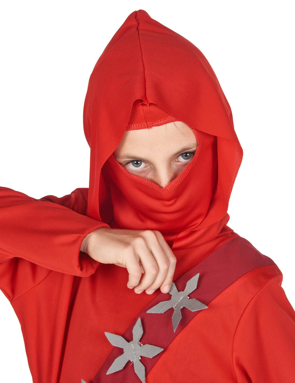 Nindža kostým pre chlapec červená s hviezdami