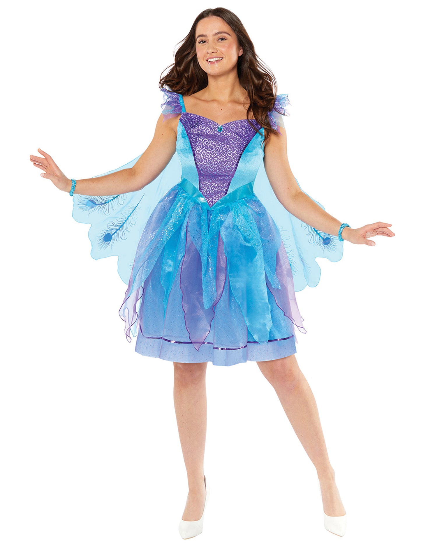 Elegantný kostým páva pre ženy